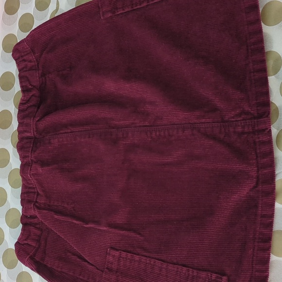 Zara Girls 13/14 Corduroy Mini Skirt W Pockets Rich Burgundy Fall - Picture 2 of 5